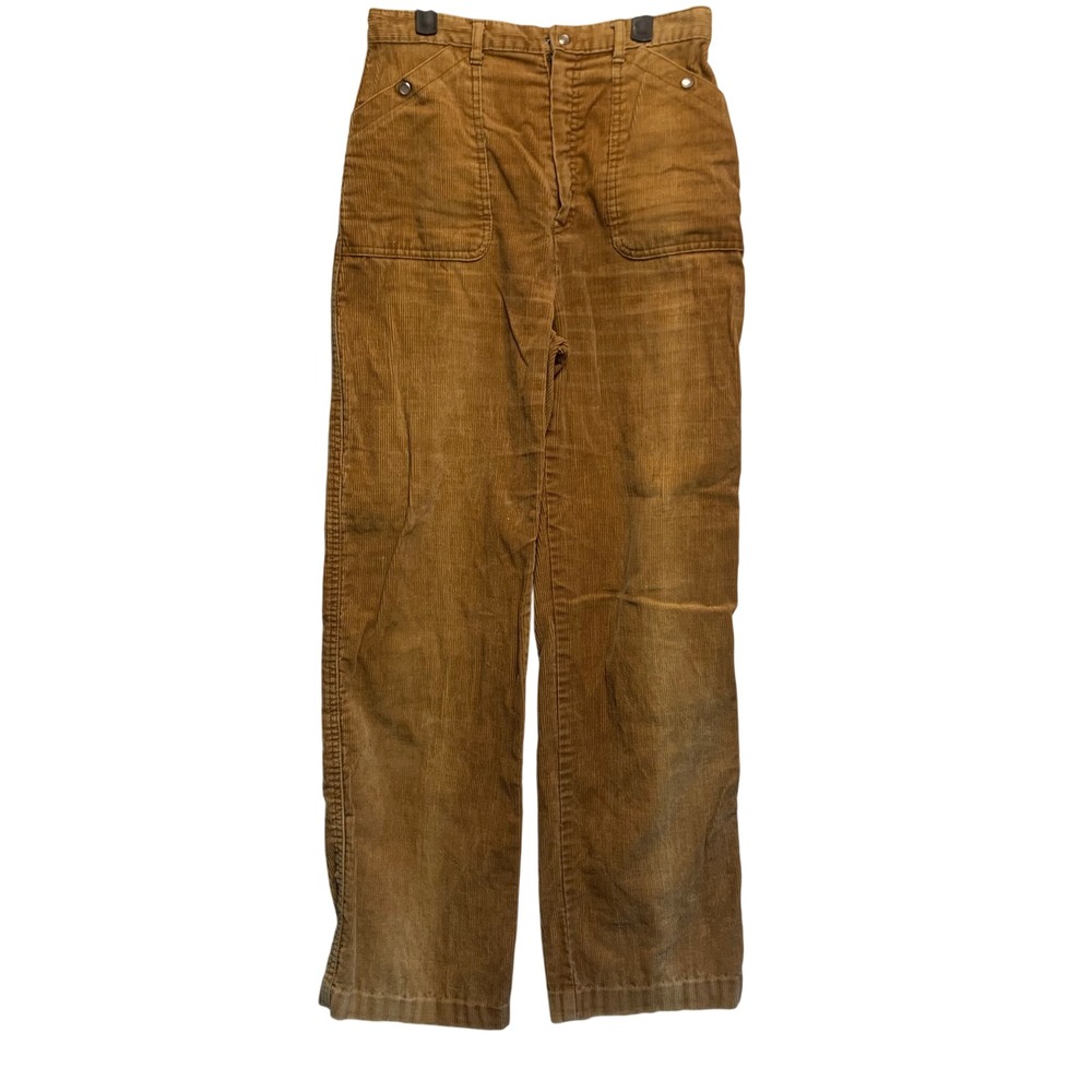 West Coast Connection Corduroy Pants 7-8 Camel High Waisted Patch Pocket Vintage
